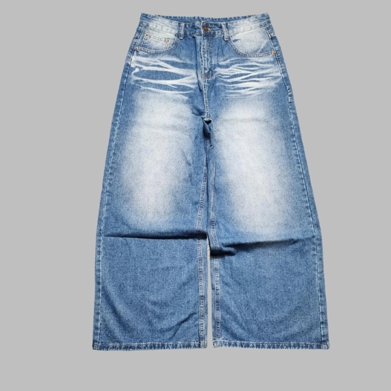 Baggy Blue Distressed Denim