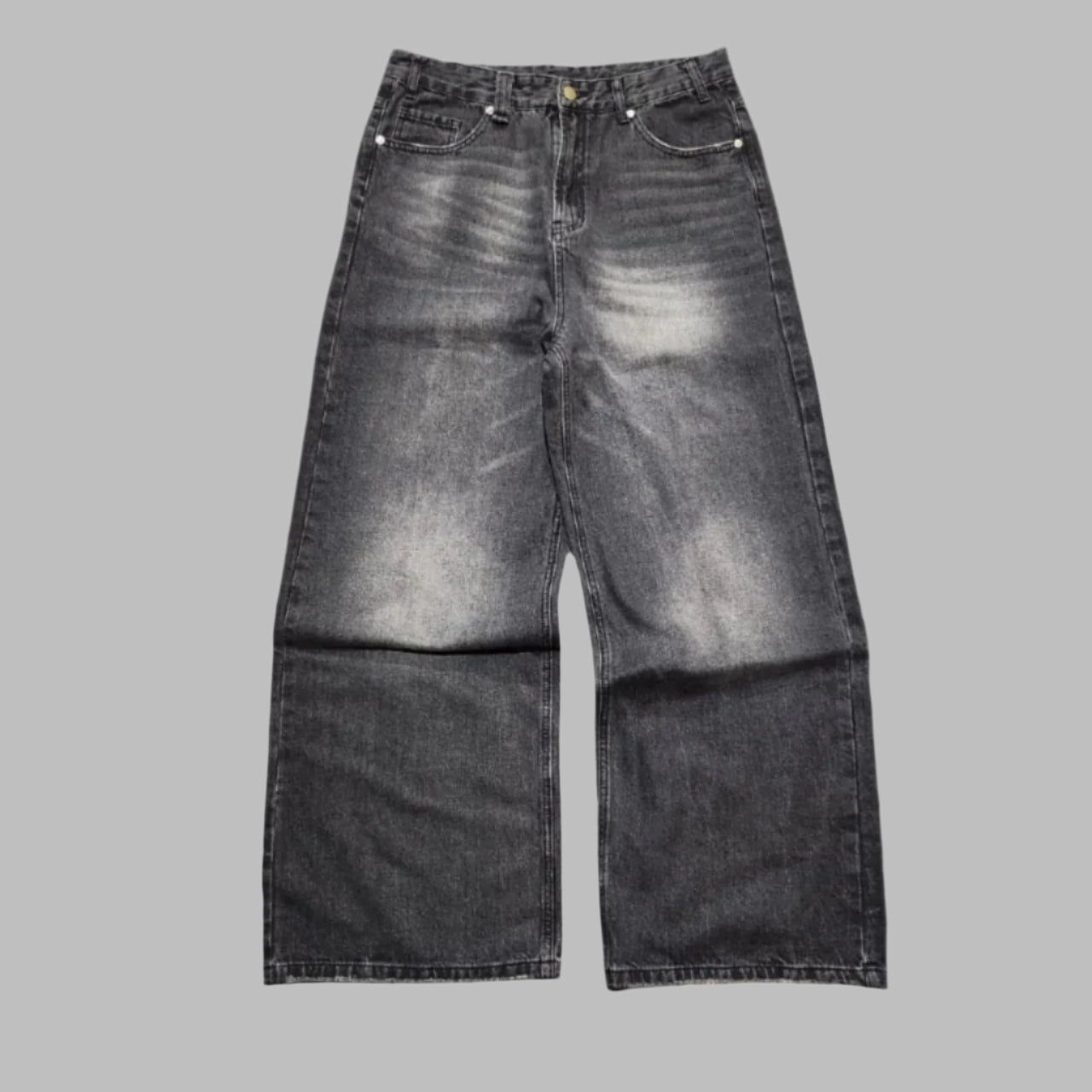 Baggy faded black/grey denim