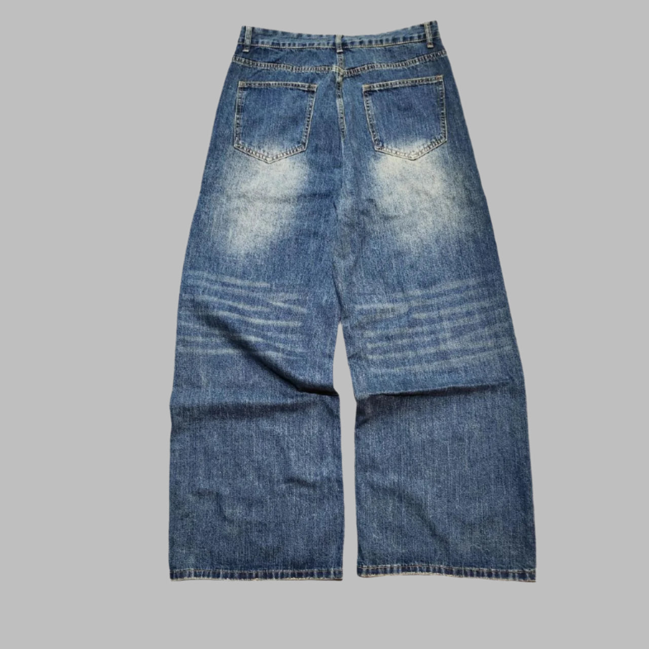Baggy faded blue denim
