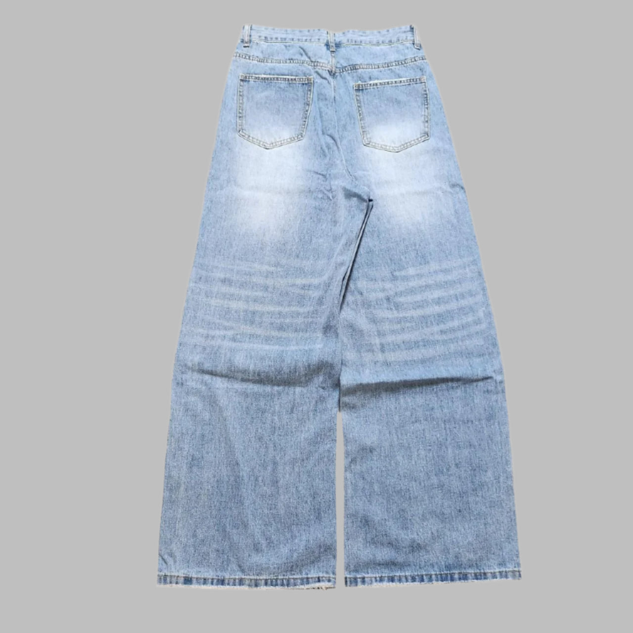 Baggy light wash denim