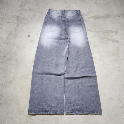 Essential Baggy Denim - Gray/Distressed