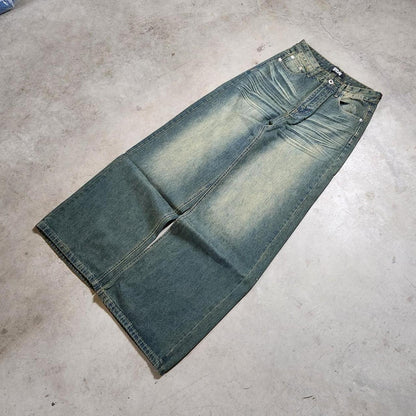 Essential Baggy Denim - Dusty Green