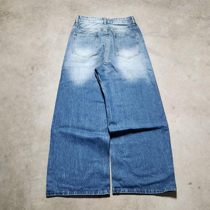 Essential Baggy Denim - Blue/Distressed