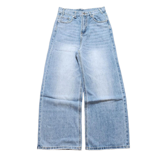 Baggy light wash denim