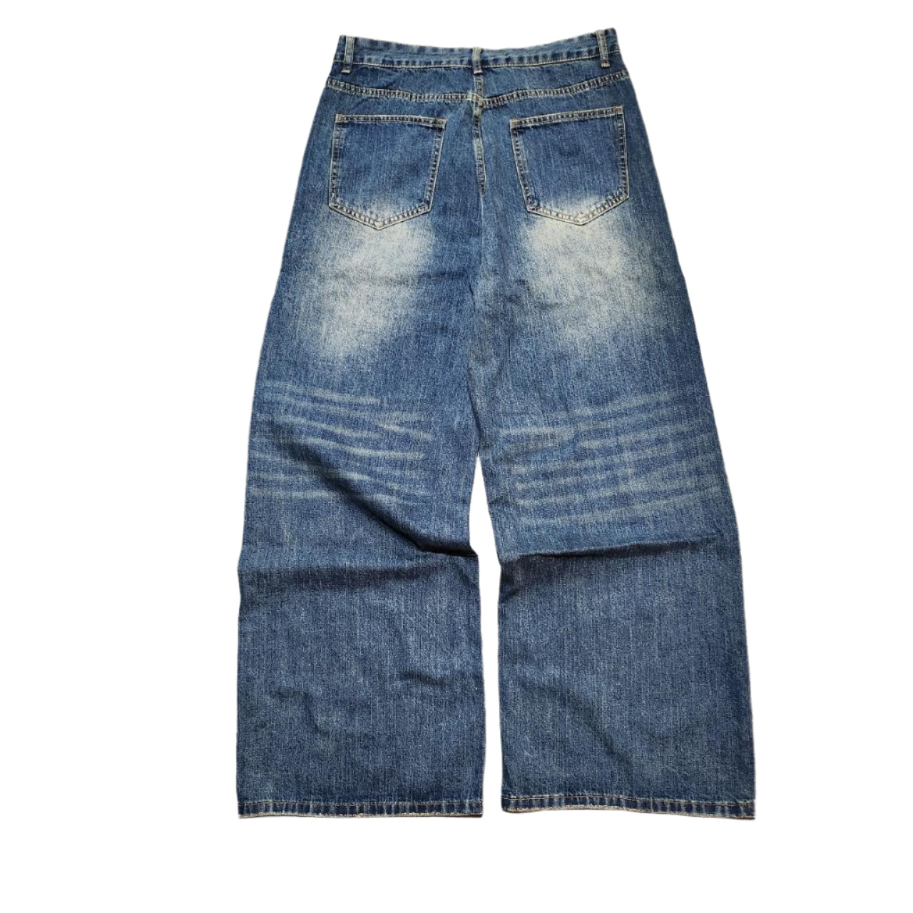 Baggy faded blue denim