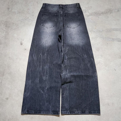 Essential Baggy Denim - Black/Distressed