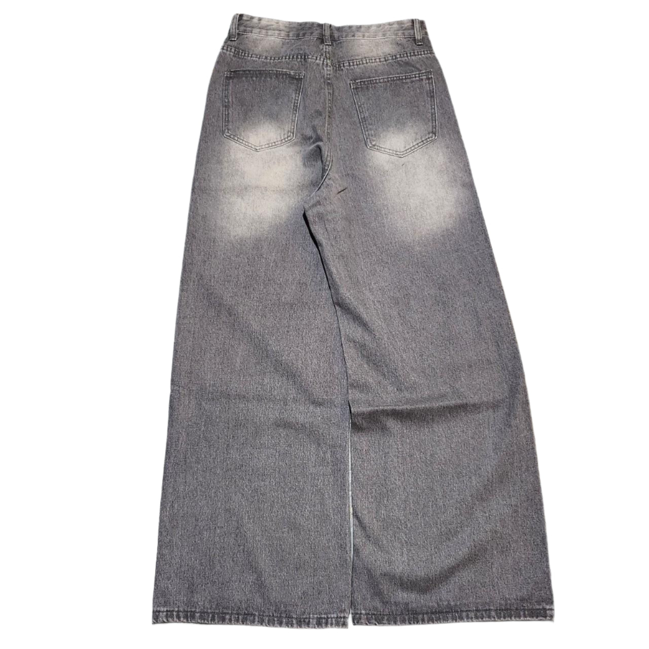 Baggy Distressed Grey Denim