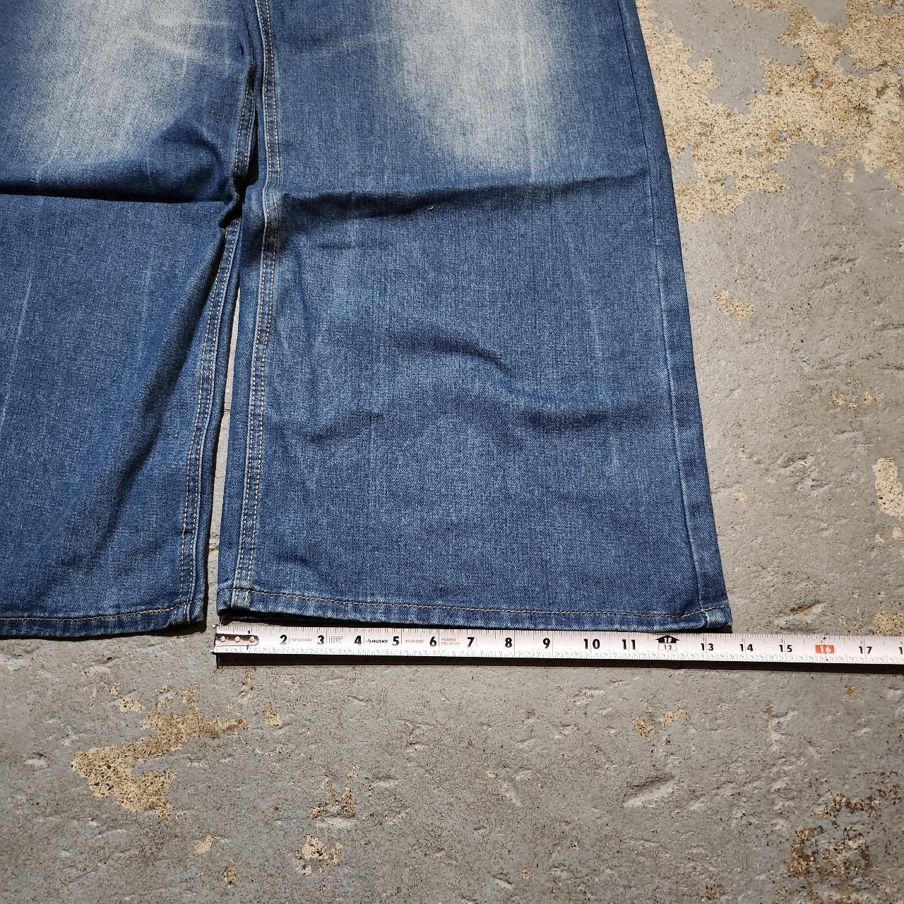 Faded blue baggy jeans wide leg denim