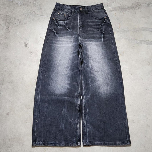 Essential Baggy Denim - Black/Distressed