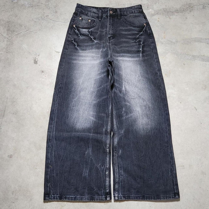Essential Baggy Denim - Black/Distressed